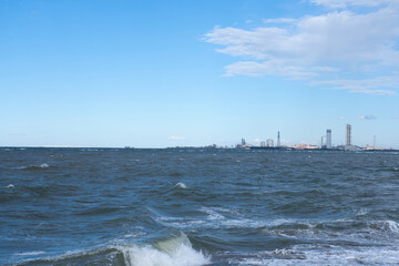 Factories of Keiyo Industrial Area Facing Tokyo Bay