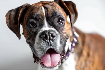 boxer dog isolated on white background