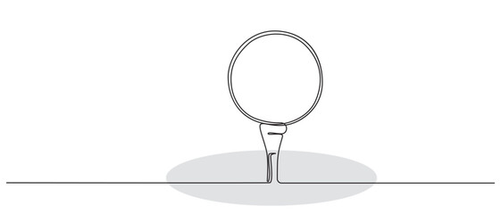 Continuous Line Golf Ball on Tee
