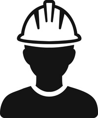 Construction worker icon vector illustration safety helmet avatar