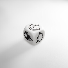 Writing game for kids with various drawings. Conceptual, Black & White