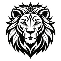 Obraz premium Majestic lion head illustration, bold design element