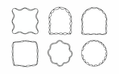 Fototapeta premium Elegant decorative frames and borders collection for creative design projects, adding unique artistic flair and visual appeal.