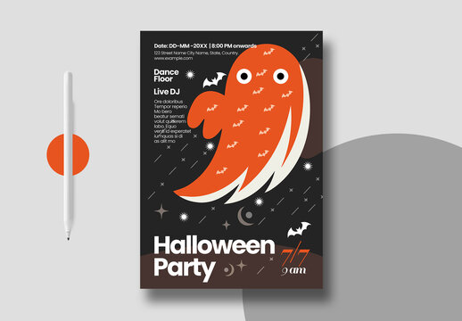 Creative Halloween Celebration Flyer Layout