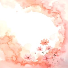 Obraz premium pink flowers frame