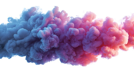 Fototapeta premium Abstract colorful smoke cloud gradient isolated on transparent background