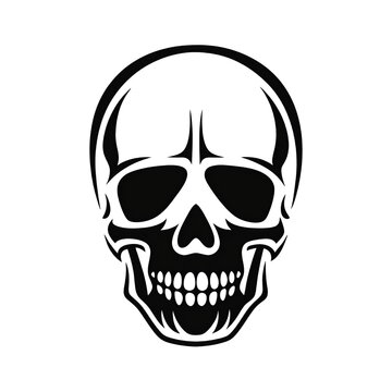 skull and crossbones shouette 