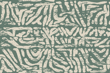 Abstract neutral lines seamless pattern in sage green. Geometric home decor. subtle Pastel beige aesthetic. Messy line pattern