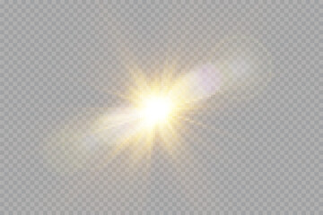 Fototapeta premium Vector transparent sunlight special lens flare light effect 