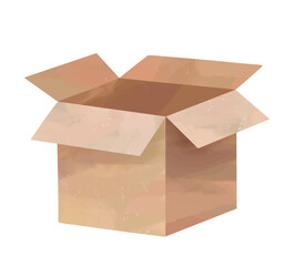 Simple brown box illustration for any design projects. Use as a vector element for backgrounds or layouts.