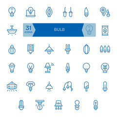 Bulb Vector Graphics Pack including 35 Regular Line 256x256 Pixel Optimized Icons
