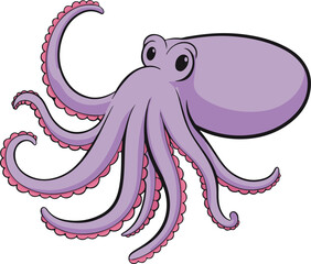octopus cartoon coloring page