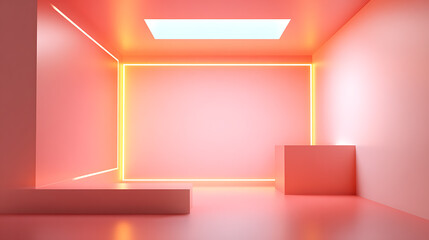 empty room with spotlights