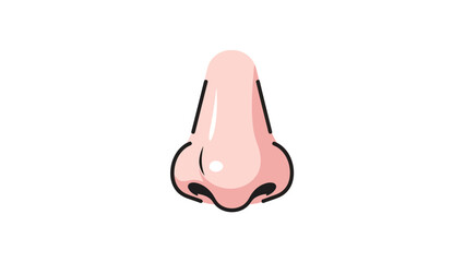 A cartoon illustration of a human nose