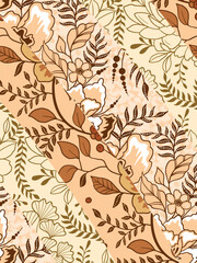 Classic batik motif design with abstract pattern