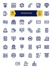 Promotion Vector Graphics featuring 41 Bold Line PIXEL Perfect High Resolution Designs