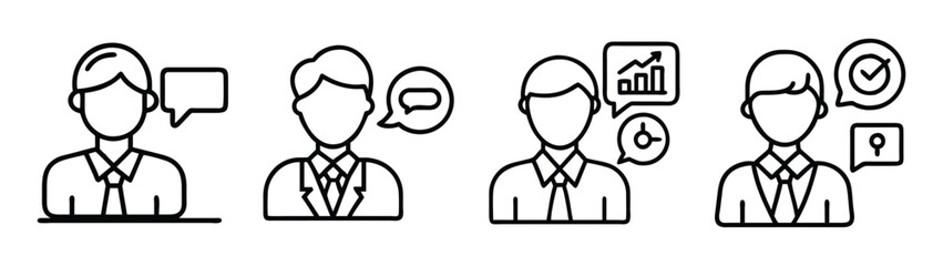 Obraz premium Business team communication strategy planning analytics solution and success teamwork concept vector design