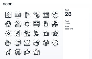 28 High Resolution Bold Line Display Perfect Vector Icons for Good Projects