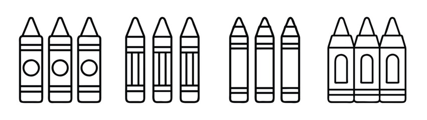 Coloring crayons vector art for kids drawing and coloring pages back to school crayon clip art design