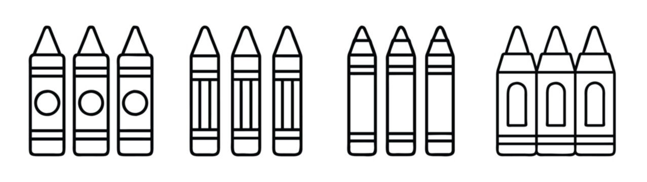 Coloring crayons vector art for kids drawing and coloring pages back to school crayon clip art design