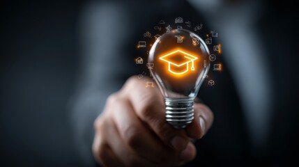 Innovation Education Learning Concept With Light Bulb Symbol