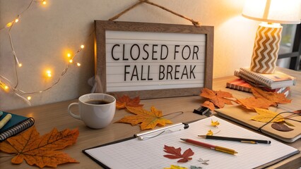Closed for Fall Break Sign Ideas