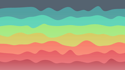 Calming Colorful Waves of Gradient Layers Creating an Abstract Background Design Art