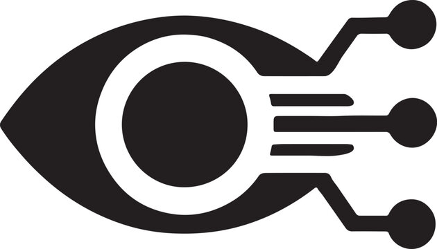 Eye with laser focus editable icon symbolizing precision, attention, and high concentration concept.