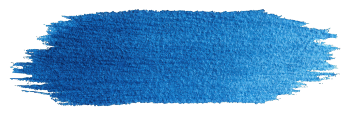 A vibrant blue brush stroke, showcasing texture and depth in its design, perfect for artistic applications.