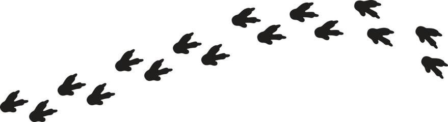 Obraz premium Animal Tracks Doodle. Animal Tracks. Hand-drawn doodle illustration Animal Tracks paw print footprint snow trail forest rabbit deer fox bear bird squirrel