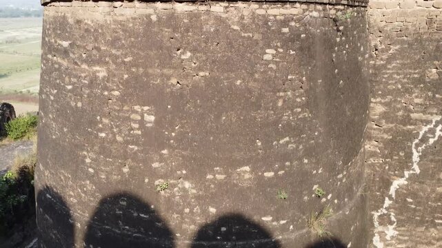 Panoramic view showing Rohtas Fort defensive walls and Langar Khani Gate built by Sher Shah Suri