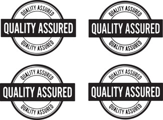 Quality assured certified vector stamp badge for product guarantee