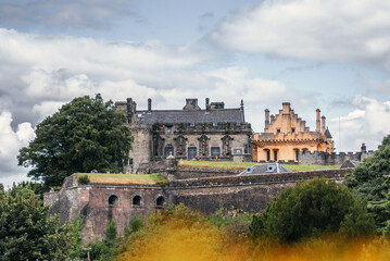 Historic Stirling Castle In Scotland On Cloudy Day