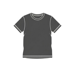 Simple grey t shirt design for casual wear and everyday use.