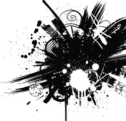 Distressed overlay texture for your design, scratched grunge urban background texture, Cracked and scratched grunge black white texture. Old distressed photo background