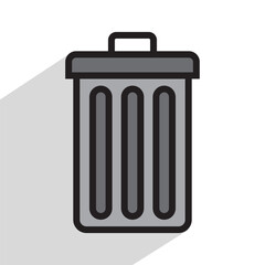 garbage can, recycle bin, vector illustration 