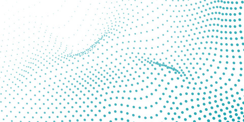 Naklejka premium Transparent Vector Gradient Blue Color Halftone Background.