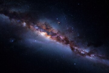 Fototapeta premium A picture of space with stars in a galaxy. A big picture. The universe is full of stars, clouds of gas and galaxies.