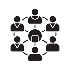 Work from anywhere communication solid icon