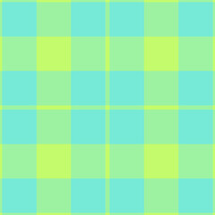 Rag background vector check, grunge plaid pattern fabric. Scrap textile texture seamless tartan in green and teal colors.