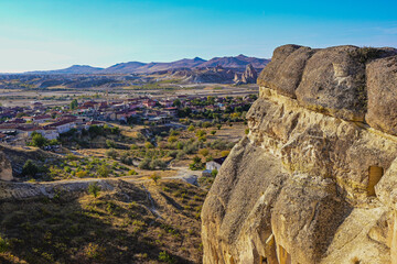 Volcanic Rock Formations and Cave Houses in Cappadocia, Turkey