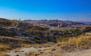 Volcanic Rock Formations and Cave Houses in Cappadocia, Turkey