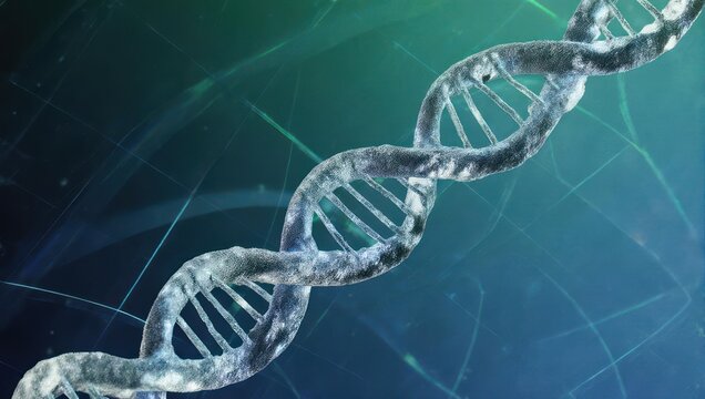 DNA Double Helix Structure - A Detailed Scientific Visualization.