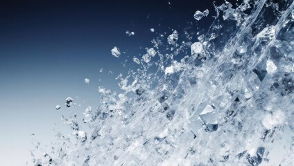Dynamic Water Splash - A Captivating Display of Motion and Purity.