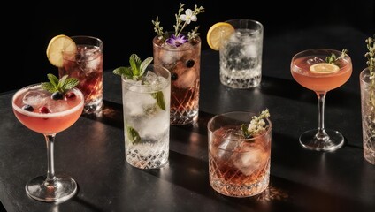 Elegant Cocktail Collection - A Symphony of Flavors and Colors.
