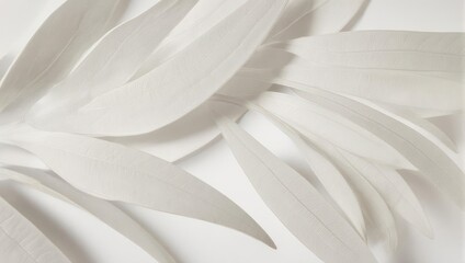Elegant White Paper Leaves - A Minimalist Abstract Design.