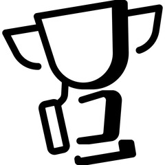 Holding Cup Trophy, Vector Icon
