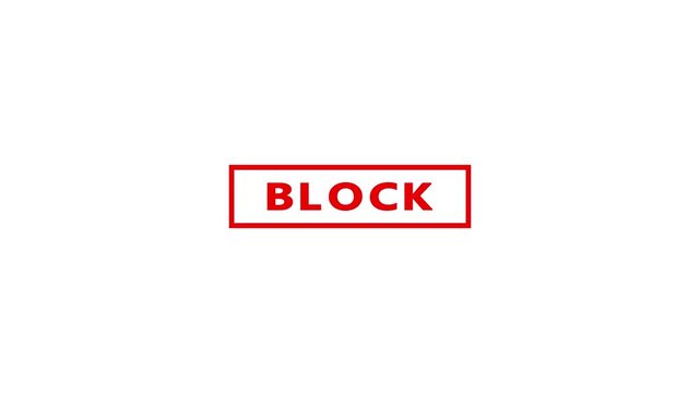 Red block text pulsating on white background dynamic graphic animation for concept or event