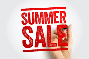 Summer Sale text stamp, concept background