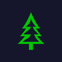 unique logo design illustration of pine tree, icon, symbol, abstract, minimalist, natural, idea, concept, template, leaf, landscape, outdoor, simple, home, corporate, company